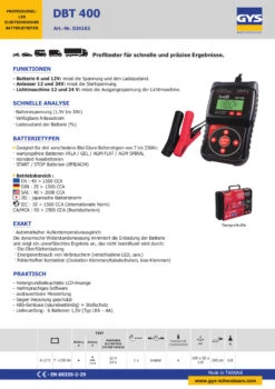 GYS Batterietester Dbt400 - Start/Stop 024182 -Werkzeug Günstiges Geschäft 024182LC9i9iJbvmF7b