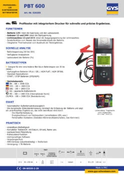 GYS Batterietester Pbt600 - Start/Stop 024205 -Werkzeug Günstiges Geschäft 024205qiq6fKMXVzydK