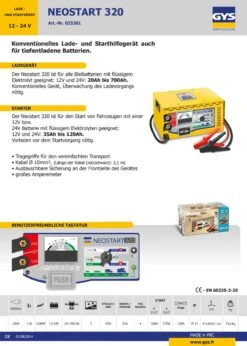 GYS NEOSTART 320 025301 Batterieladegerät + Starthilfegerät 12-24V 230V 5 GYS NEOSTART 320 025301 Batterieladegerät + Starthilfegerät 12-24V 230V -Werkzeug Günstiges Geschäft 025301 td5adedcaca1185