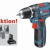 Bosch Akku Bohrschrauber GSR 12V-15 Mit 1 X 2,0 Ah 1 X 4,0 Ah Zubehör-Set In Tasche 0615990G6L