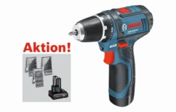 Bosch Akku Bohrschrauber GSR 12V-15 Mit 1 X 2,0 Ah 1 X 4,0 Ah Zubehör-Set In Tasche 0615990G6L