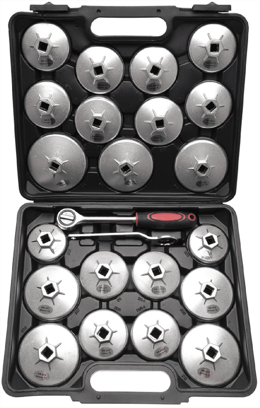 BGS DIY Ölfilterschlüssel-Satz | Aluminium-Druckguss | 12,5 Mm (1/2") | 23-tlg. – 1035 1 BGS DIY Ölfilterschlüssel-Satz | Aluminium-Druckguss | 12,5 Mm (1/2") | 23-tlg. – 1035