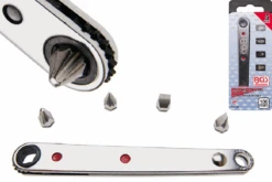 BGS Spezial-Bitknarre, Ultra Dünn | Abtrieb Innensechskant 6,3 Mm (1/4") | Inkl. 4 Spezial-Bits – 115