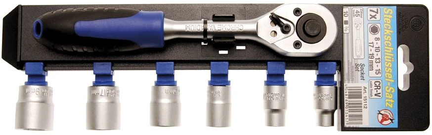 BGS DIY Steckschlüssel-Satz | Antrieb 10 Mm (3/8") | SW 8 - 19 Mm | 7-tlg. – 15112 2 BGS DIY Steckschlüssel-Satz | Antrieb 10 Mm (3/8") | SW 8 - 19 Mm | 7-tlg. – 15112 – Bild 2