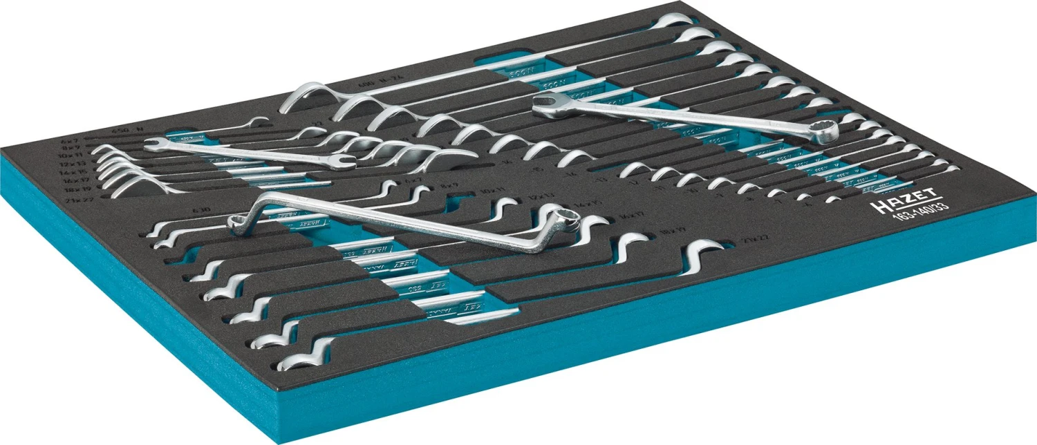 HAZET Schraubenschlüssel-Satz -Tractionsprofil Außen-Sechskant 33-teilig 163-140/33 2 HAZET Schraubenschlüssel-Satz -Tractionsprofil Außen-Sechskant 33-teilig 163-140/33 – Bild 2