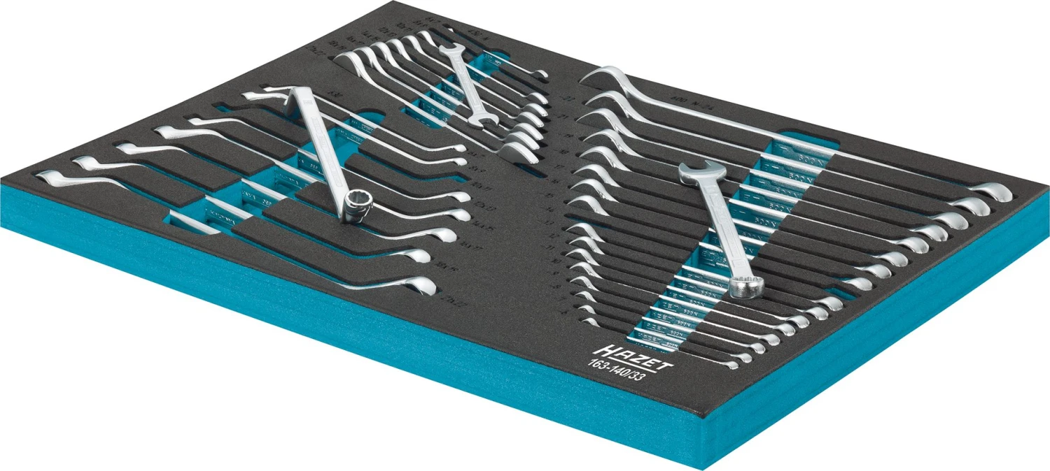 HAZET Schraubenschlüssel-Satz -Tractionsprofil Außen-Sechskant 33-teilig 163-140/33 3 HAZET Schraubenschlüssel-Satz -Tractionsprofil Außen-Sechskant 33-teilig 163-140/33 – Bild 3
