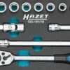 HAZET Steckschlüsselsatz 12,5mm 1/2 Zoll Außen-Sechskant-Tractionsprofil 18-teilig 163-191/18