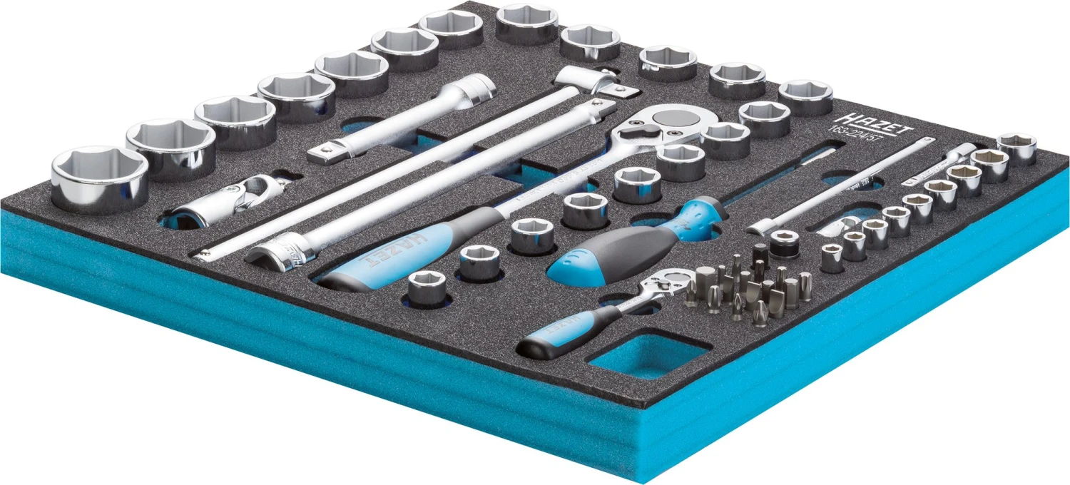 HAZET Steckschlüsselsatz 12,5mm 1/2 Zoll 6,3mm 1/4 Zoll 57-tlg 163-224/57 3 HAZET Steckschlüsselsatz 12,5mm 1/2 Zoll 6,3mm 1/4 Zoll 57-tlg 163-224/57 – Bild 3