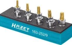 HAZET TORX® Satz Vierkant Hohl 10mm 3/8 Zoll Außen + Innen 9-teilig 163-252/9 -Werkzeug Günstiges Geschäft 163 252 9 23detail 23rechts