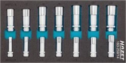 HAZET Steckschlüssel-Einsatz-Satz 10mm 3/8 Zoll -Tractionsprofil 14-teilig 163-259/14