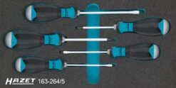 HAZET Schraubendrehersatz Schlagkappe Kreuz Schlitz PH 5-teilig 163-264/5