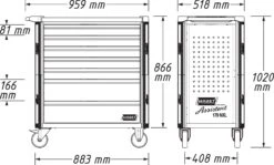 HAZET Werkstattwagen Assistent Mit 7 Schubladen 179NXL-7 -Werkzeug Günstiges Geschäft 179nxl 23skizzeuMXFaUnqpF0j3