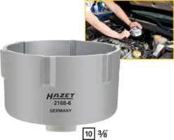 HAZET Kraftstoff-Filter-Lösewerkzeug 10mm 3/8 Zoll Rillenprofil 2168-6