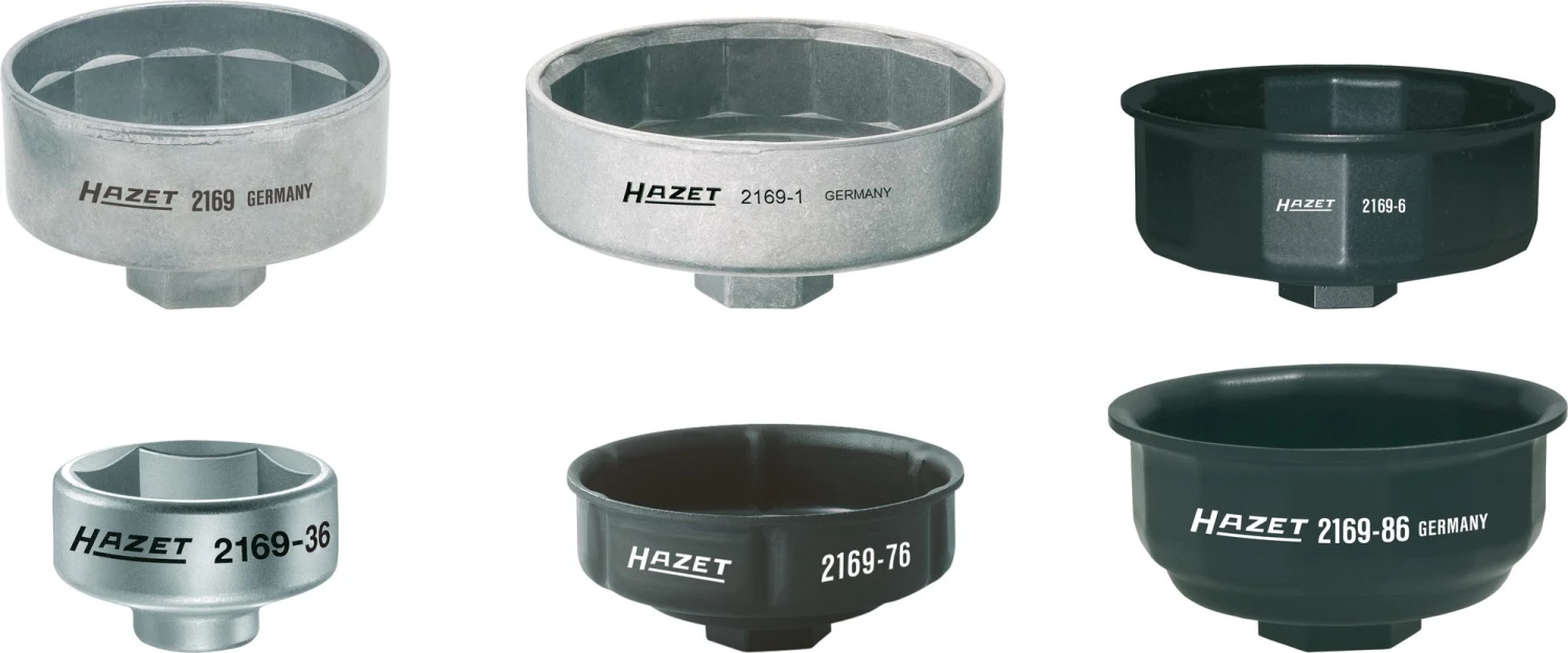 HAZET Ölfilter-Schlüssel Satz 10mm 3/8 Zoll 12,5mm 1/2 Zoll Außen-Sechskant 6-teilig 2169/6 1 HAZET Ölfilter-Schlüssel Satz 10mm 3/8 Zoll 12,5mm 1/2 Zoll Außen-Sechskant 6-teilig 2169/6