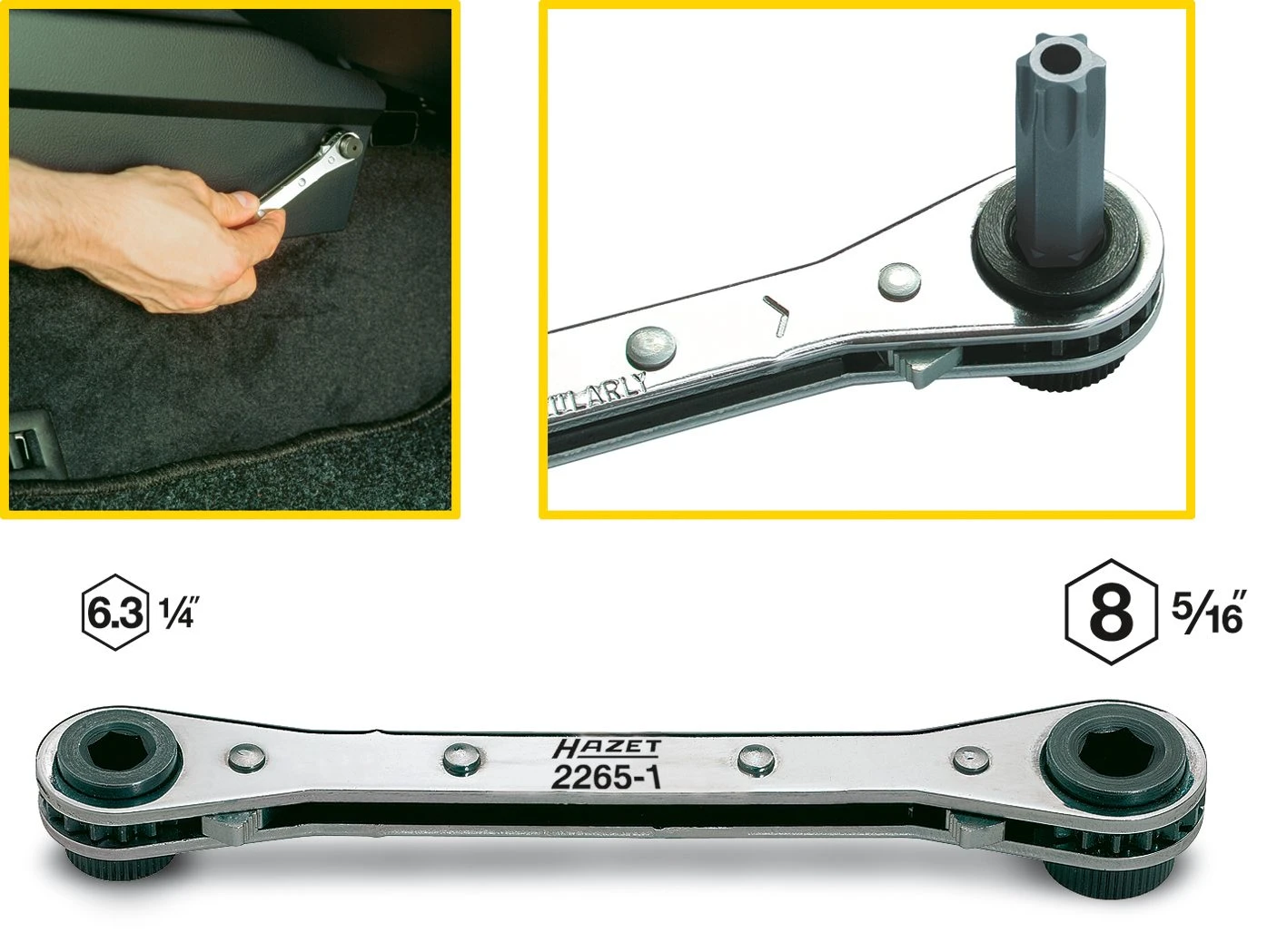 HAZET Umschaltknarre Für Bits Sechskant Hohl 6,3 1/4 Zoll Sechskant Hohl 8mm (5/16 Zoll) 2265-1 2 HAZET Umschaltknarre Für Bits Sechskant Hohl 6,3 1/4 Zoll Sechskant Hohl 8mm (5/16 Zoll) 2265-1 – Bild 2