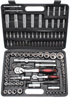 BGS DIY Steckschlüssel-Satz | Antrieb 6,3 Mm (1/4") / 12,5 Mm (1/2") | 108-tlg. – 2287