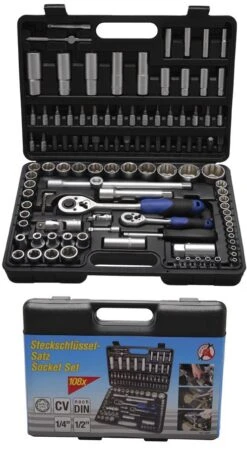 BGS DIY Steckschlüssel-Satz | Antrieb 6,3 Mm (1/4") / 12,5 Mm (1/2") | 108-tlg. – 2287 -Werkzeug Günstiges Geschäft 2287533bb2c97fcdc
