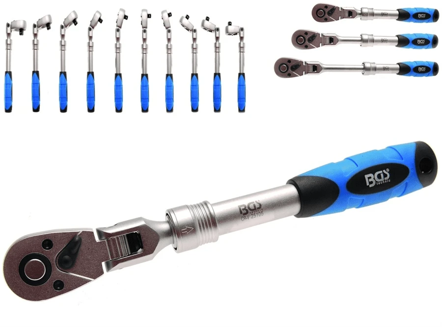 BGS Umschaltknarre, Ausziehbar, Abwinkelbar | 6,3 Mm (1/4") | 175 - 225 Mm – 25105 1 BGS Umschaltknarre, Ausziehbar, Abwinkelbar | 6,3 Mm (1/4") | 175 - 225 Mm – 25105