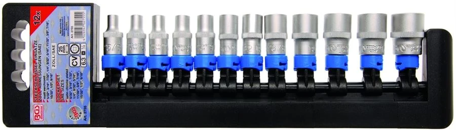 BGS Steckschlüssel-Einsatz-Satz Zwölfkant | 6,3 Mm (1/4") | Zollgrößen | 12-tlg. – 2755 2 BGS Steckschlüssel-Einsatz-Satz Zwölfkant | 6,3 Mm (1/4") | Zollgrößen | 12-tlg. – 2755 – Bild 2