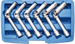 BGS Universal Glühkerzen-Gelenkschlüssel-Satz, Sechskant | 10 Mm (3/8") | SW 8 - 16 Mm | 6-tlg. – 2986