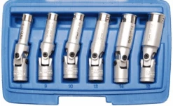 BGS Universal Glühkerzen-Gelenkschlüssel-Satz, Sechskant | 10 Mm (3/8") | SW 8 - 16 Mm | 6-tlg. – 2990