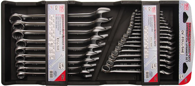 BGS Maul-Ringschlüssel-Satz | Zollgrößen | SW 1/4" - 1.1/4" | 25-tlg. – 30101 4 BGS Maul-Ringschlüssel-Satz | Zollgrößen | SW 1/4" - 1.1/4" | 25-tlg. – 30101 – Bild 4