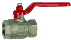 RIEGLER Kugelhahn Leicht Messing 3/8 Innen/innen Handhebel Rot