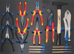 BGS Werkstattwageneinlage 3/3: Zangen-, Splintentreiber-Satz, Hammer | 17-tlg. – 4011