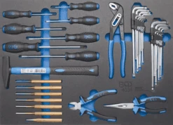 BGS Werkstattwageneinlage 3/3: Hammer-, Zangen-, Schraubendreher-Satz | 36-tlg. – 4038