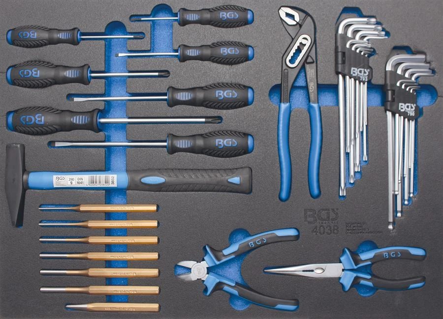 BGS Werkstattwageneinlage 3/3: Hammer-, Zangen-, Schraubendreher-Satz | 36-tlg. – 4038 2 BGS Werkstattwageneinlage 3/3: Hammer-, Zangen-, Schraubendreher-Satz | 36-tlg. – 4038 – Bild 2