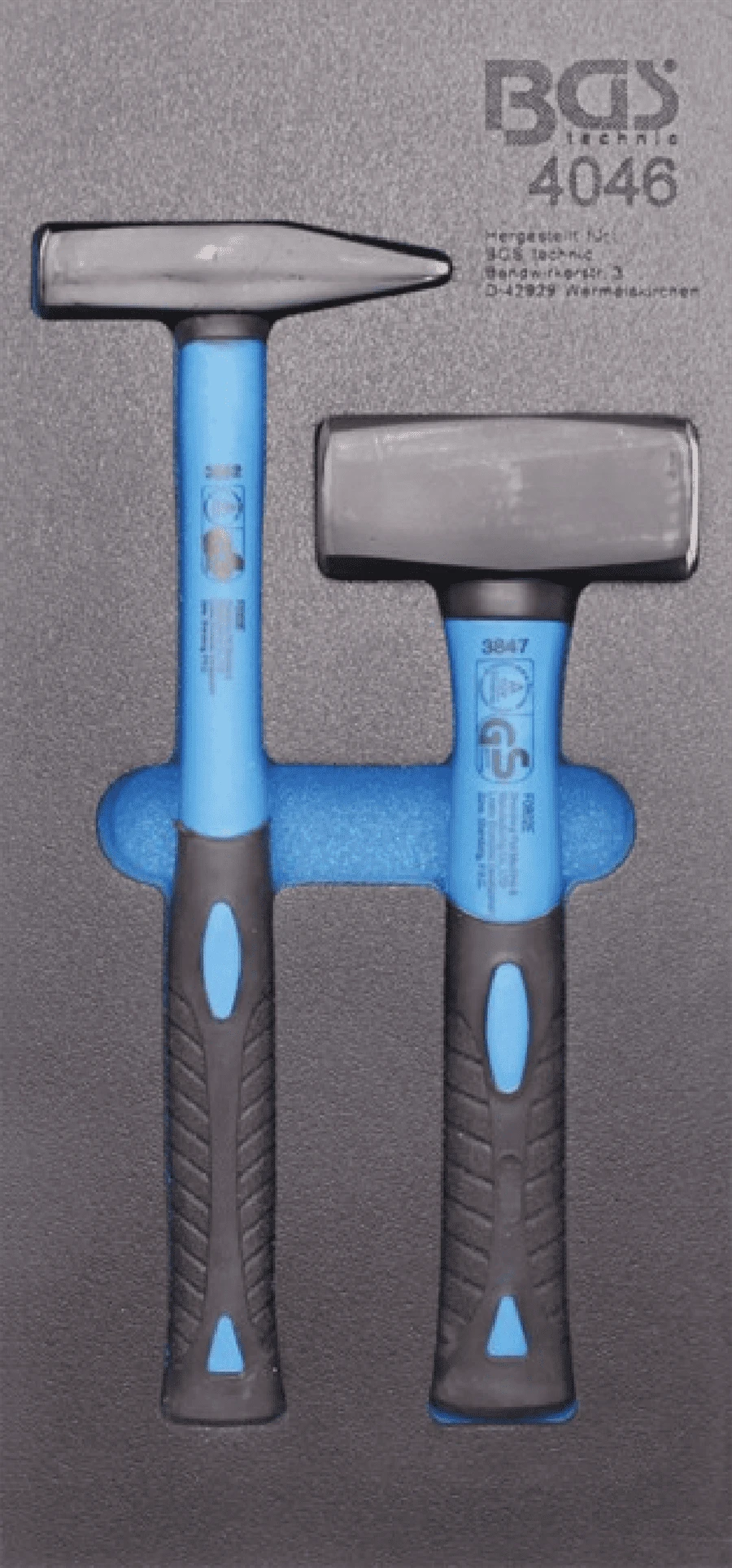 BGS Werkstattwageneinlage 1/3: Fäustel- Und Schlosserhammer-Satz | 2-tlg. – 4046 1 BGS Werkstattwageneinlage 1/3: Fäustel- Und Schlosserhammer-Satz | 2-tlg. – 4046