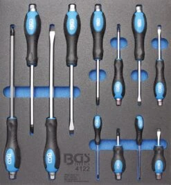 BGS Werkstattwageneinlage 2/3: Schraubendreher-Satz | 12-tlg. – 4122 -Werkzeug Günstiges Geschäft 4122581c9bcf4e715