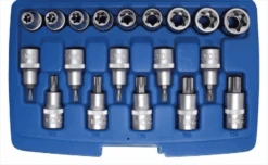 BGS Bit-Einsatz-/Steckschlüssel-Einsatz-Satz | 12,5 Mm (1/2") | E-Profil / T-Profil (für Torx) | 19-tlg. – 5100