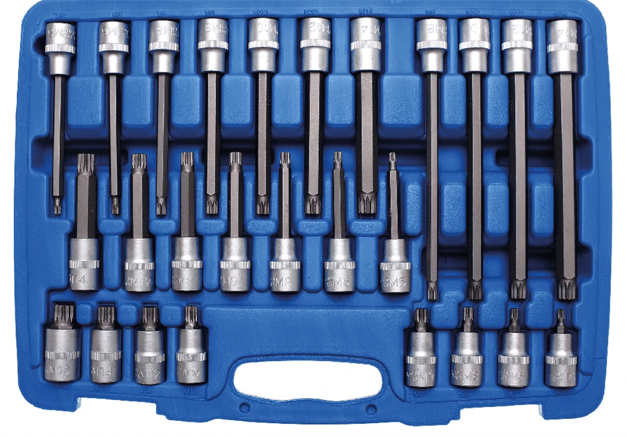 BGS Bit-Einsatz-Satz | 12,5 Mm (1/2") | Innenvielzahn (für XZN) | 26-tlg. – 5180 1 BGS Bit-Einsatz-Satz | 12,5 Mm (1/2") | Innenvielzahn (für XZN) | 26-tlg. – 5180