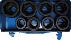 BGS Kraft-Steckschlüssel-Einsatz-Satz Sechskant | 25 Mm (1") | SW 27 - 50 Mm | 8-tlg. – 5245