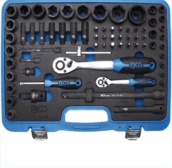 BGS Kraft-Steckschlüssel-Satz Sechskant | 6,3 Mm (1/4") + 12,5 Mm (1/2") | 69-tlg. – 5255