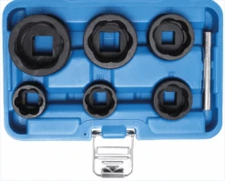 BGS Spezial-Steckschlüssel-Einsatz-Satz / Schraubenausdreher | 12,5 Mm (1/2") + 20 Mm (3/4") | SW 22 - 41 Mm | 6-tlg. – 5268