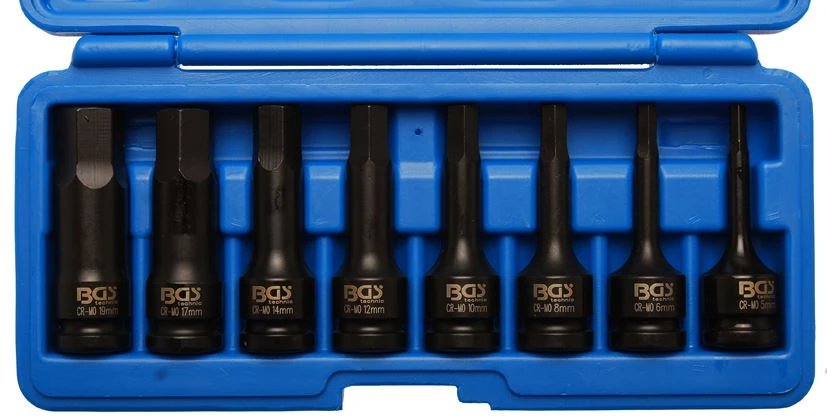 BGS Kraft-Bit-Einsatz-Satz | 12,5 Mm (1/2") | Innensechskant 5 - 19 Mm | 8-tlg. – 5481 3 BGS Kraft-Bit-Einsatz-Satz | 12,5 Mm (1/2") | Innensechskant 5 - 19 Mm | 8-tlg. – 5481 – Bild 3