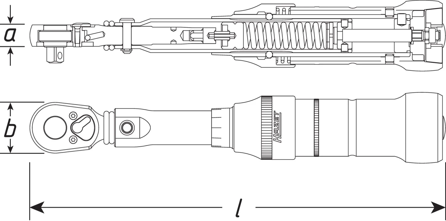 HAZET Drehmomentschlüssel US-STANDARD 6.8-54.2 Nm 5-40 Lbf.ft 3% 3/8 6114-1CT 3 HAZET Drehmomentschlüssel US-STANDARD 6.8-54.2 Nm 5-40 Lbf.ft 3% 3/8 6114-1CT – Bild 3