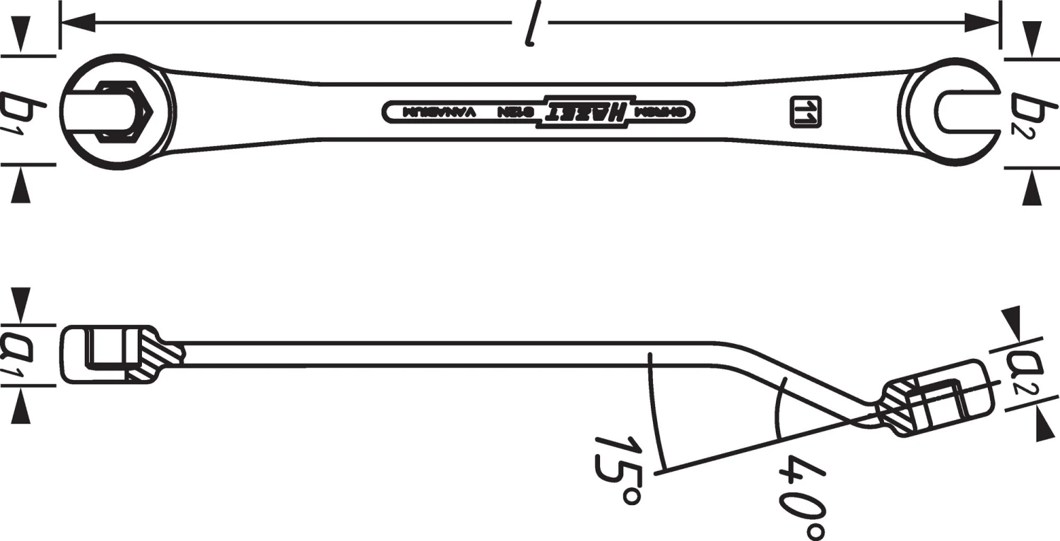 HAZET Bremsleitungs-Schlüssel (offen) Außen-Sechskant Profil 11 612N-11 3 HAZET Bremsleitungs-Schlüssel (offen) Außen-Sechskant Profil 11 612N-11 – Bild 3