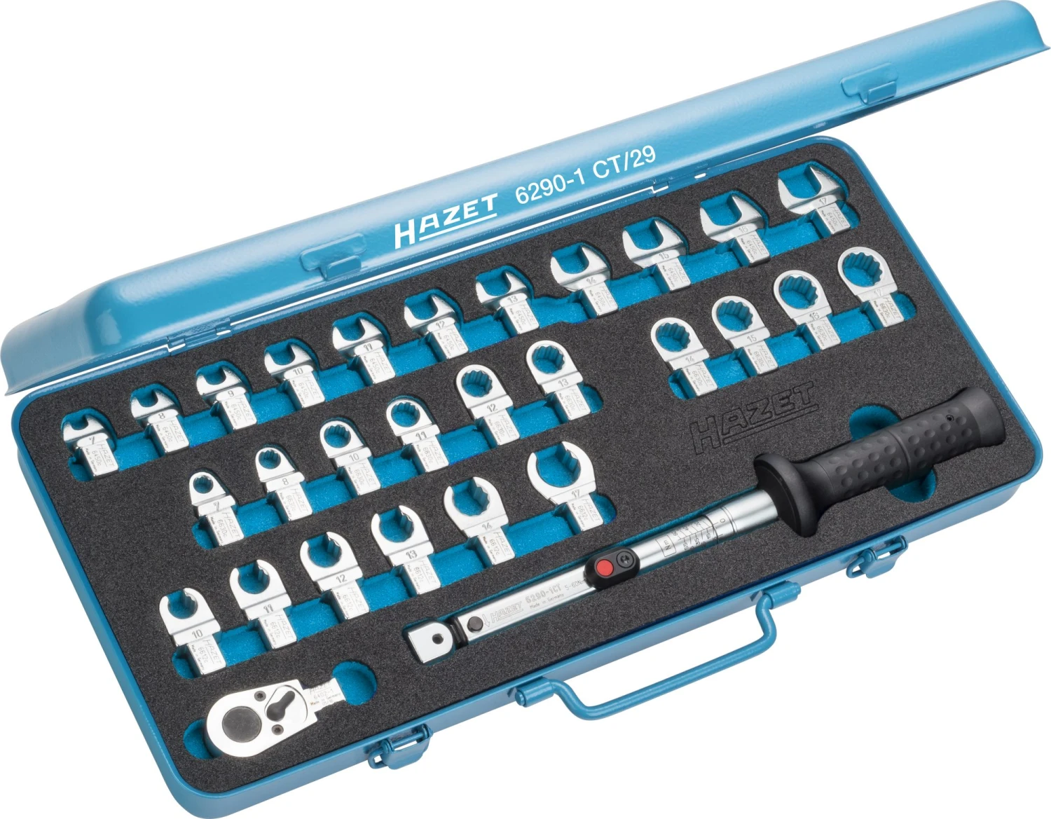 HAZET Drehmoment-Werkzeug-Satz Einsteck-Vierkant 9x12mm 29-teilig 6290-1CT/29 1 HAZET Drehmoment-Werkzeug-Satz Einsteck-Vierkant 9x12mm 29-teilig 6290-1CT/29