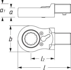 HAZET Einsteck Ratschen-Ringschlüssel 14x18mm Doppel-Sechskant 19 6606D-19 -Werkzeug Günstiges Geschäft 6606d 23skizzeXIFMm5AONRny1