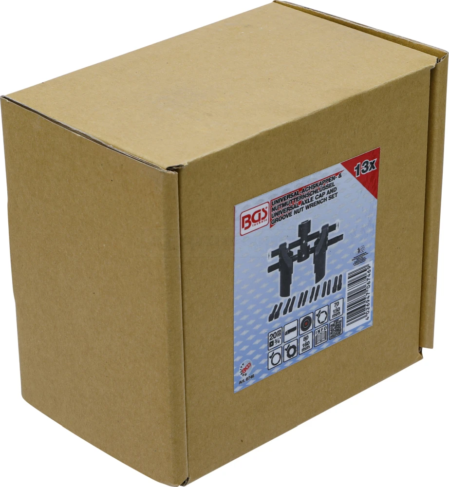 BGS Universal-Achskappen- & Nutmutternschlüssel-Satz – 6746 2 BGS Universal-Achskappen- & Nutmutternschlüssel-Satz – 6746 – Bild 2