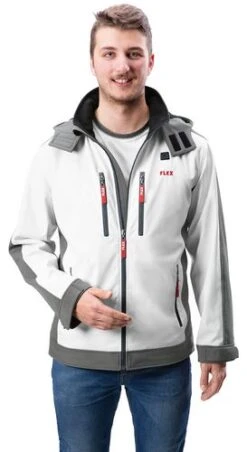 FLEX Akku Heizjacke Softshell TJ White Men -Werkzeug Günstiges Geschäft 6b1guBPUyk9pQl