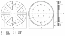 BGS Gummiteller | Für Hebebühnen | Ø 125 Mm – 7054 -Werkzeug Günstiges Geschäft 7054 002