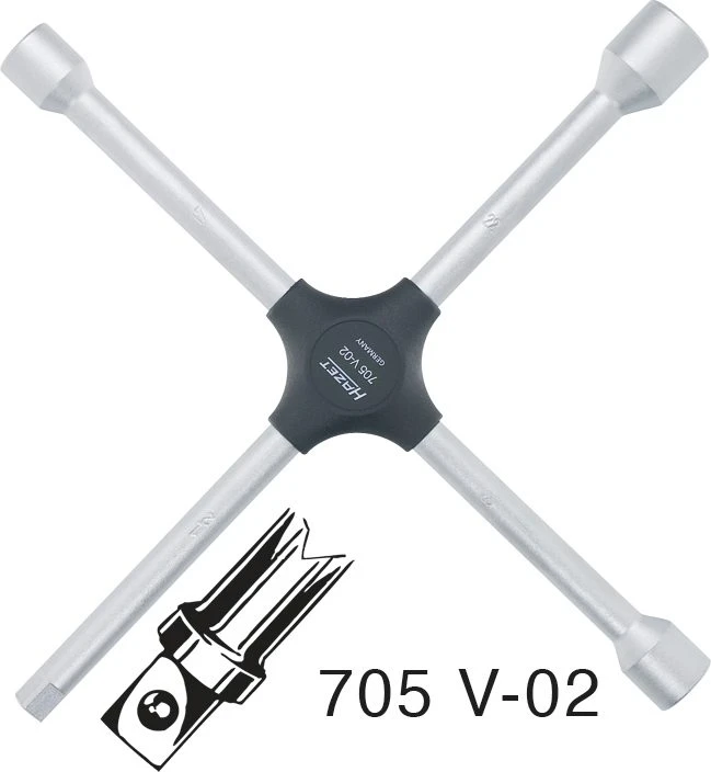 HAZET Kreuzschlüssel Außen-Sechskant 17 x 19 x 22 x Außenvierkant Antrieb 12,5 = 1/2 Zoll 705V-02 2 HAZET Kreuzschlüssel Außen-Sechskant 17 x 19 x 22 x Außenvierkant Antrieb 12,5 = 1/2 Zoll 705V-02 – Bild 2