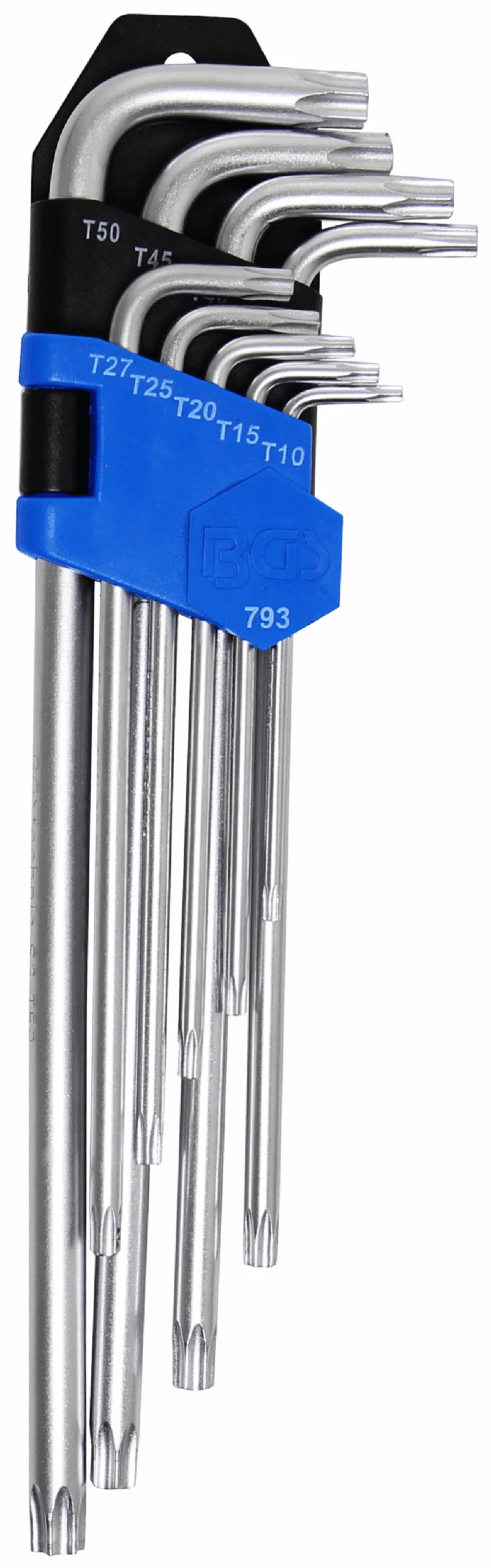 BGS Winkelschlüssel-Satz | Extra Lang | T-Profil (für Torx) T10 - T50 | 9-tlg. – 793 1 BGS Winkelschlüssel-Satz | Extra Lang | T-Profil (für Torx) T10 - T50 | 9-tlg. – 793