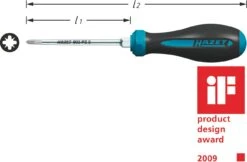 HAZET Schraubendreher HEXAnamic®- Pozidriv Profil PZ - 159 Mm 802-PZ0