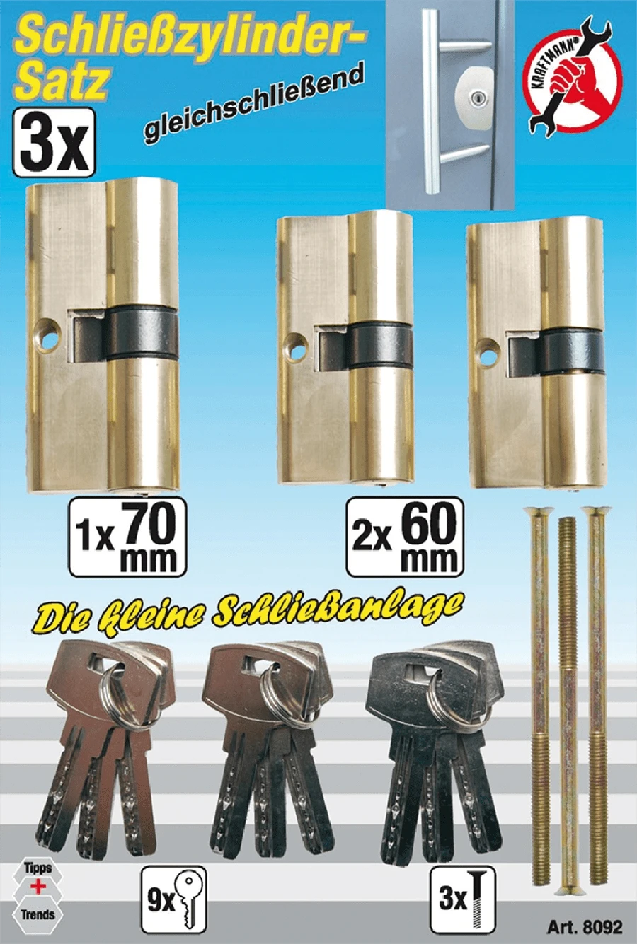 BGS DIY Messing-Schließzylinder-Satz | Gleichschließend | 15-tlg. – 8092 1 BGS DIY Messing-Schließzylinder-Satz | Gleichschließend | 15-tlg. – 8092