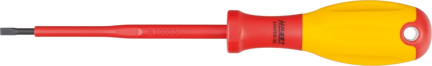 HAZET Elektriker-Schraubendreher VDE Schlitz Profil 190mm 810VDE-40 2 HAZET Elektriker-Schraubendreher VDE Schlitz Profil 190mm 810VDE-40 – Bild 2